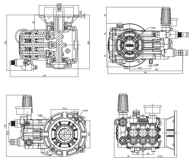 2.5KW high pressure pump